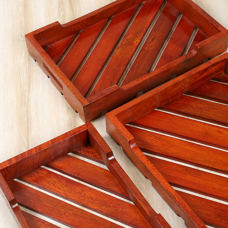 Madera Mango Wood Serving Tray - Set Of Three media 5