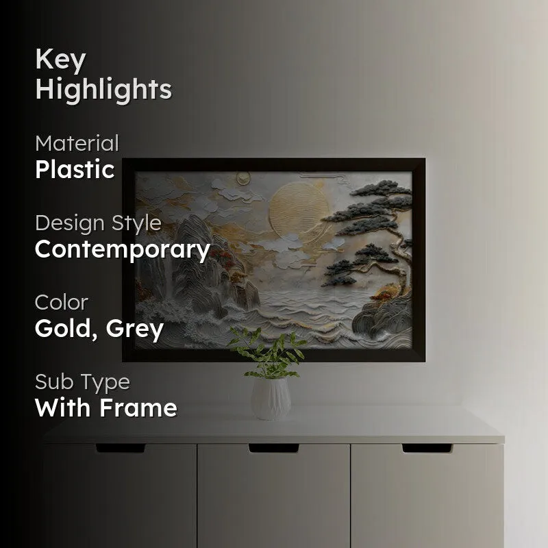 Heva Abstact Scape Wall Painting media 2