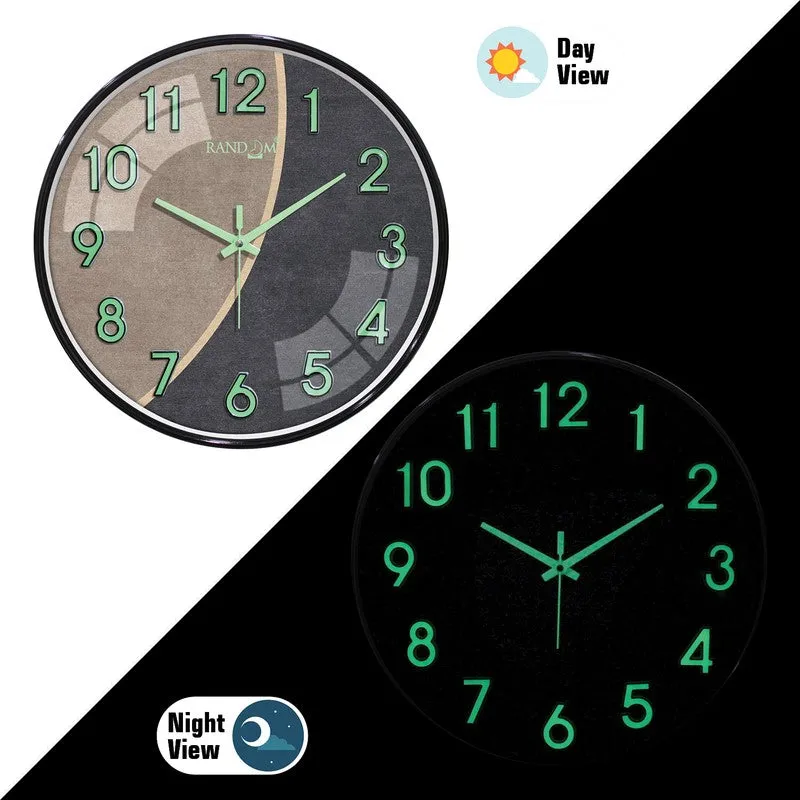 Ombren Round Modern Plastic Wall Clock - Grey media 4