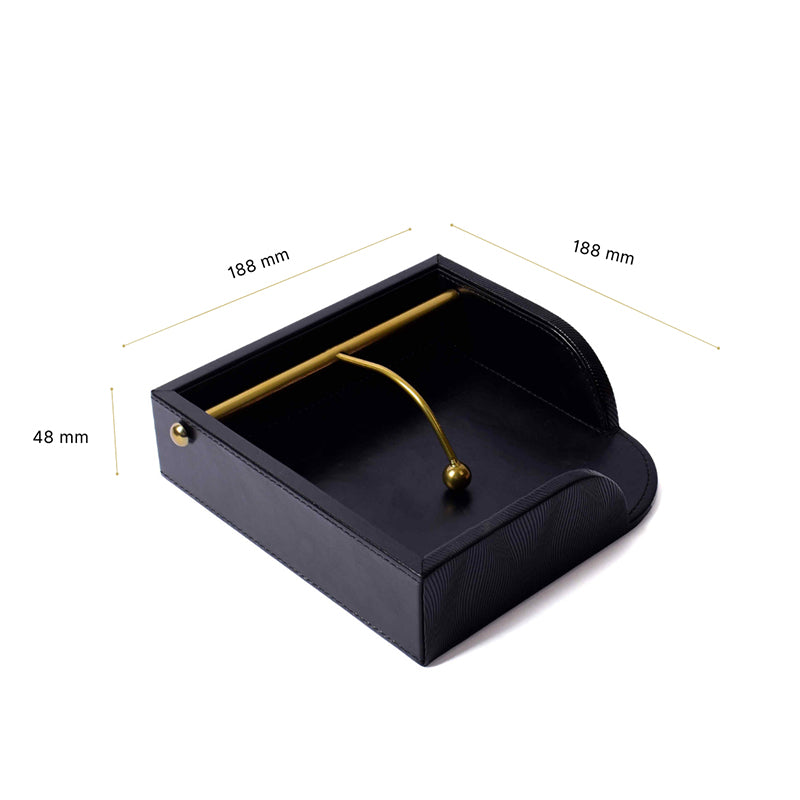Veltrix Nuo Faux Leather Tissue Holder - Black media 9