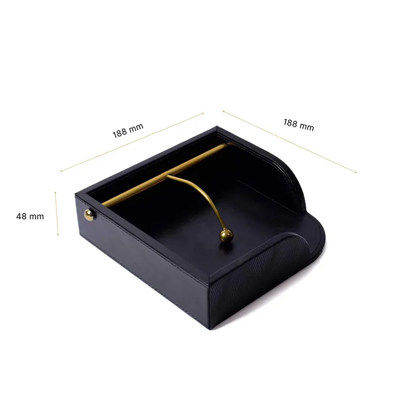 Veltrix Nuo Faux Leather Tissue Holder - Black media 9