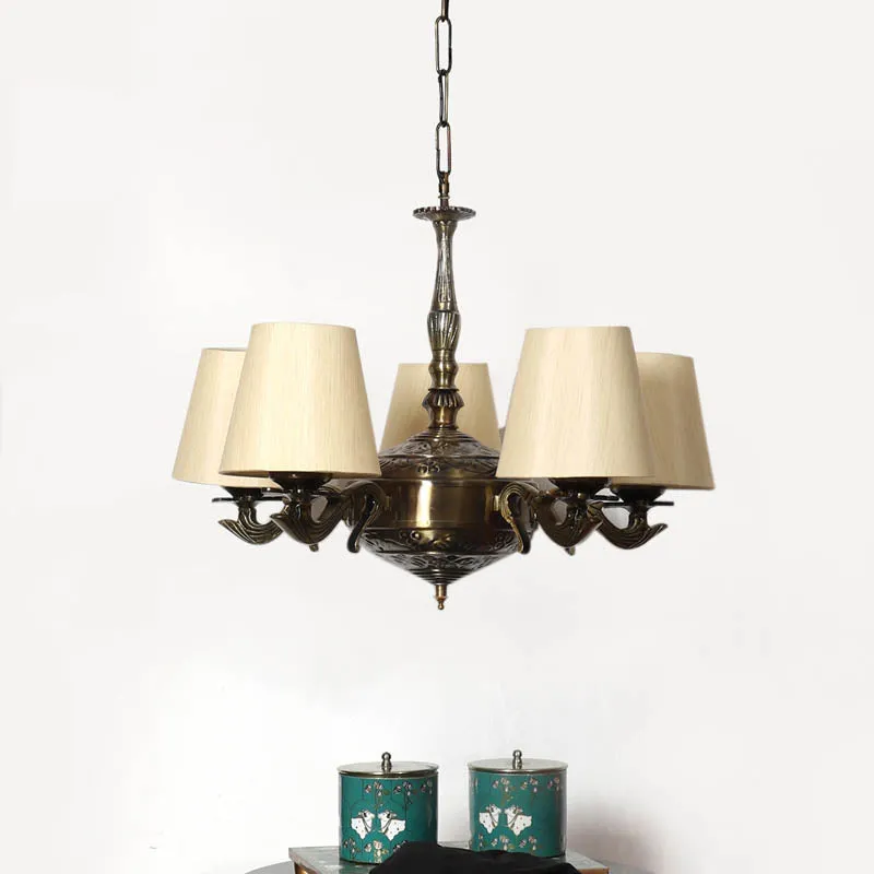 Araba Conical Golden Antique Ceiling Lamp media 2