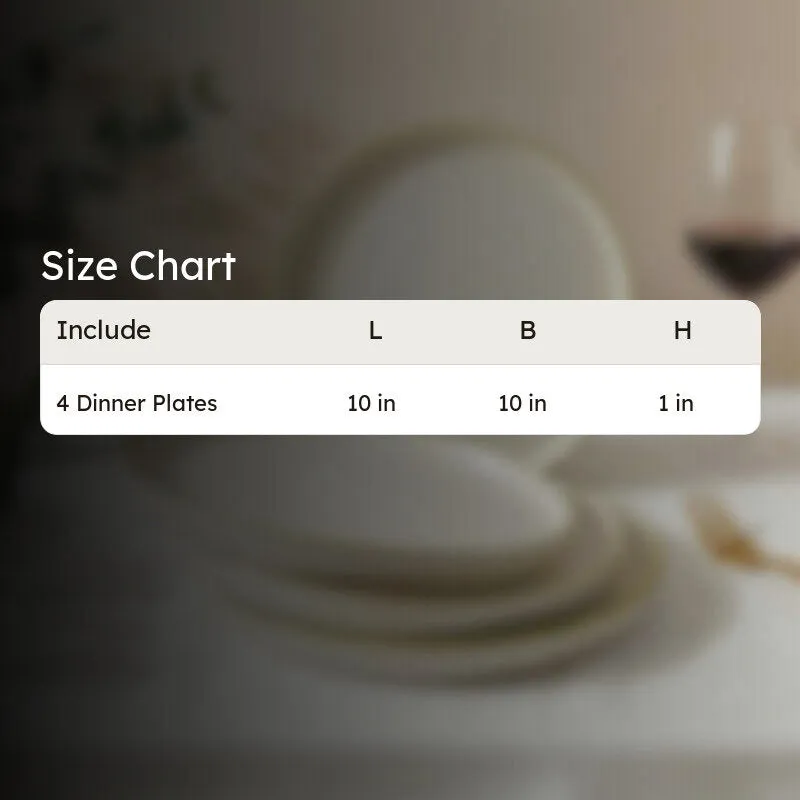 Cereluxe Ceramic Dinner Plates - Set Of Four media 7