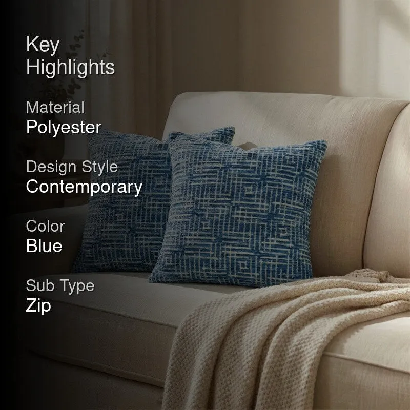 GeoMirage Cushion Cover (Blue) - Set Of Two media 2