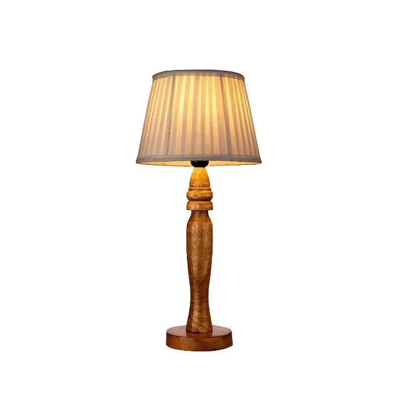 Classy With Twist Pillar Fabric Table Lamp - White,Brown media 4