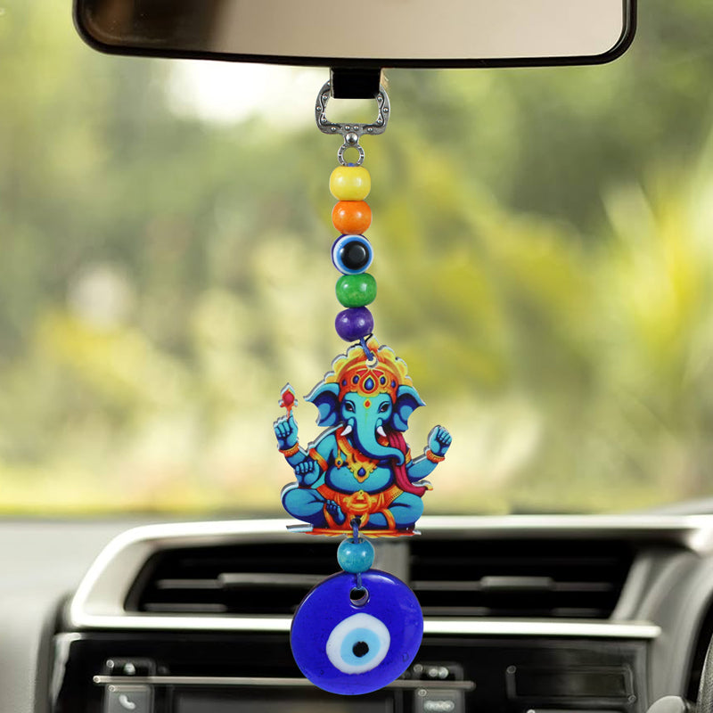 Ganesha Gajendra Evil Eye Metal Wall Accent - Set Of Two media 5