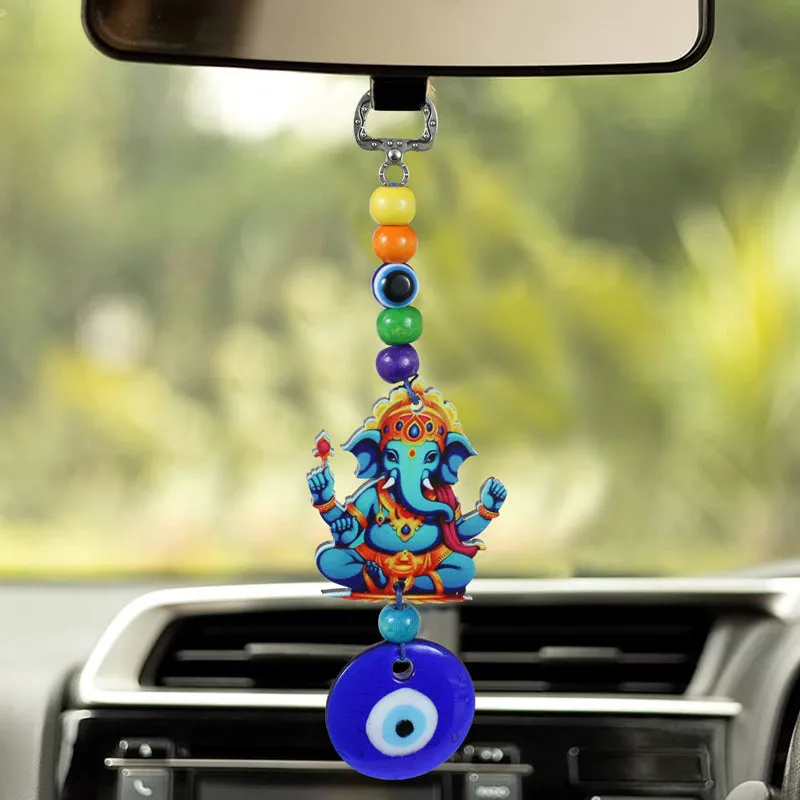 Ganesha Gajendra Evil Eye Metal Wall Accent - Set Of Two media 5