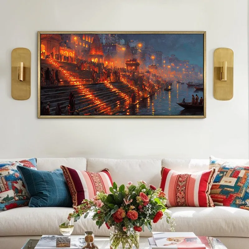 Sacred Flames of the Ghats Wall Art media 3