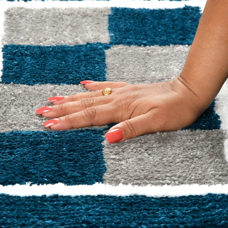 Zerix Cotton Bath Mat - Blue media 7