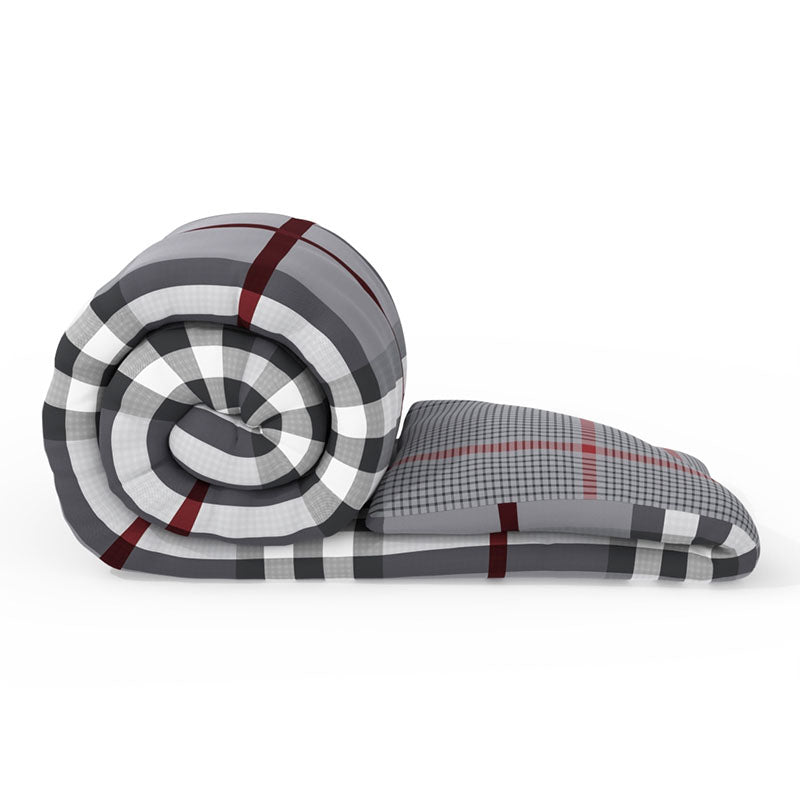 Nautica Tessera Reversible Geometric Cotton Comforter (Grey) - 150 TC/130 GSM media 5