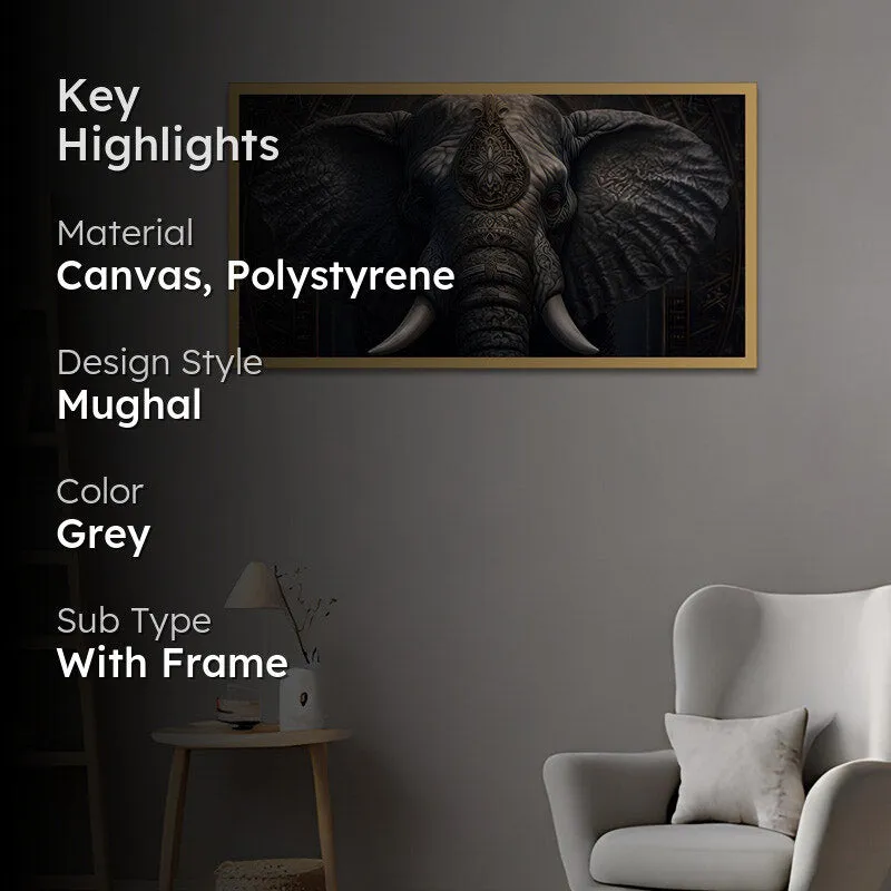Gaja Gambir Wall Painting With Frame media 2