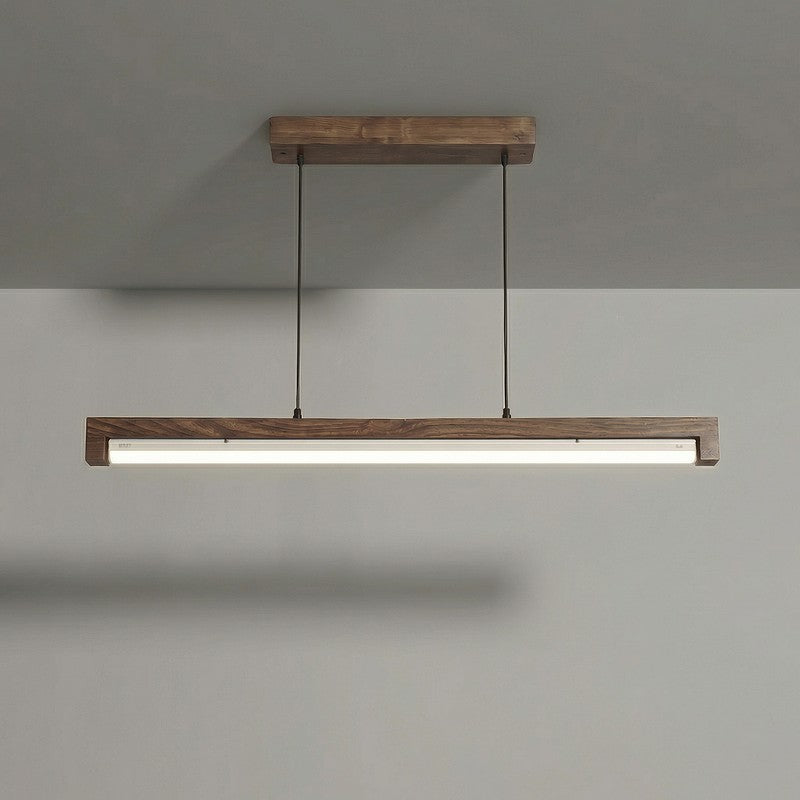 Grazia Linear LED Wooden Ceiling Lamp - Brown media 7