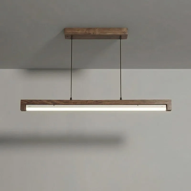 Grazia Linear LED Wooden Ceiling Lamp - Brown media 7