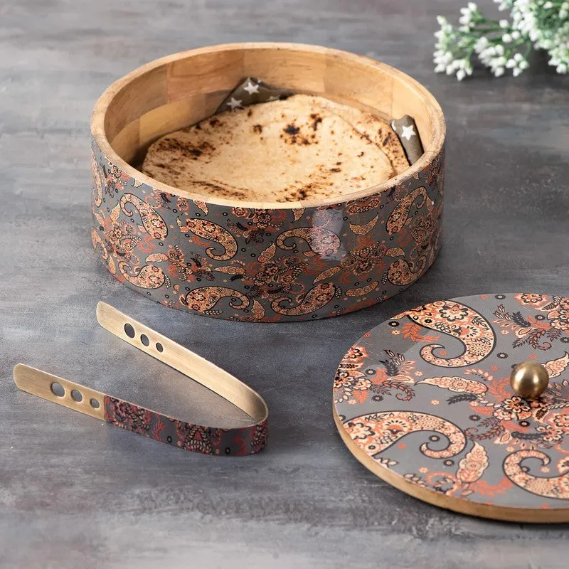 Crafta Mango Wood Round Masala Box - Three Piece Set media 5