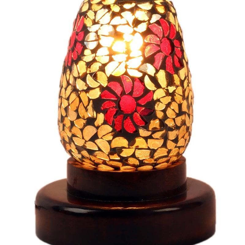 Grey Glaze Glass Table Lamp - Black,Silver media 5