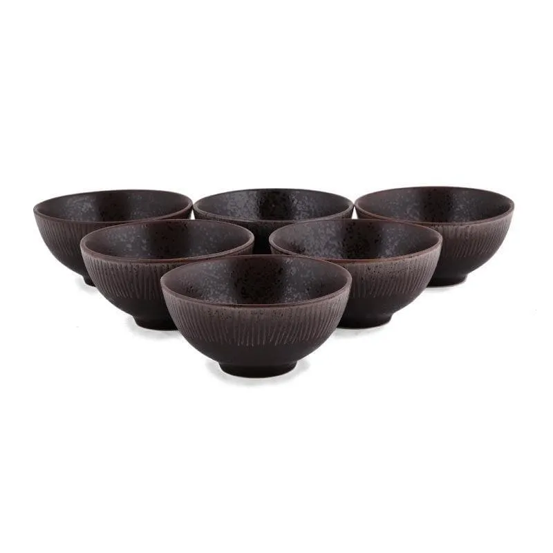 Rustic Brown Bowl - Set Of Six media 4