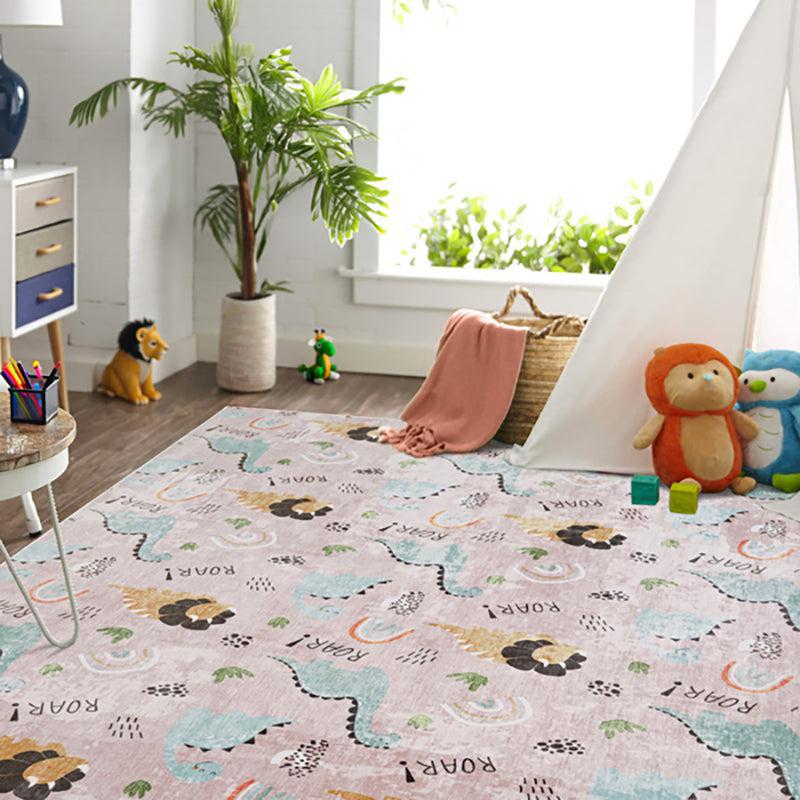 Twinkle Tumble Kids Polyester Anti-Skid Carpet - Pink media 3