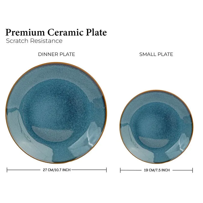 Tarangini Handmade Dinner Set (Blue) - 6 Piece Set media 9