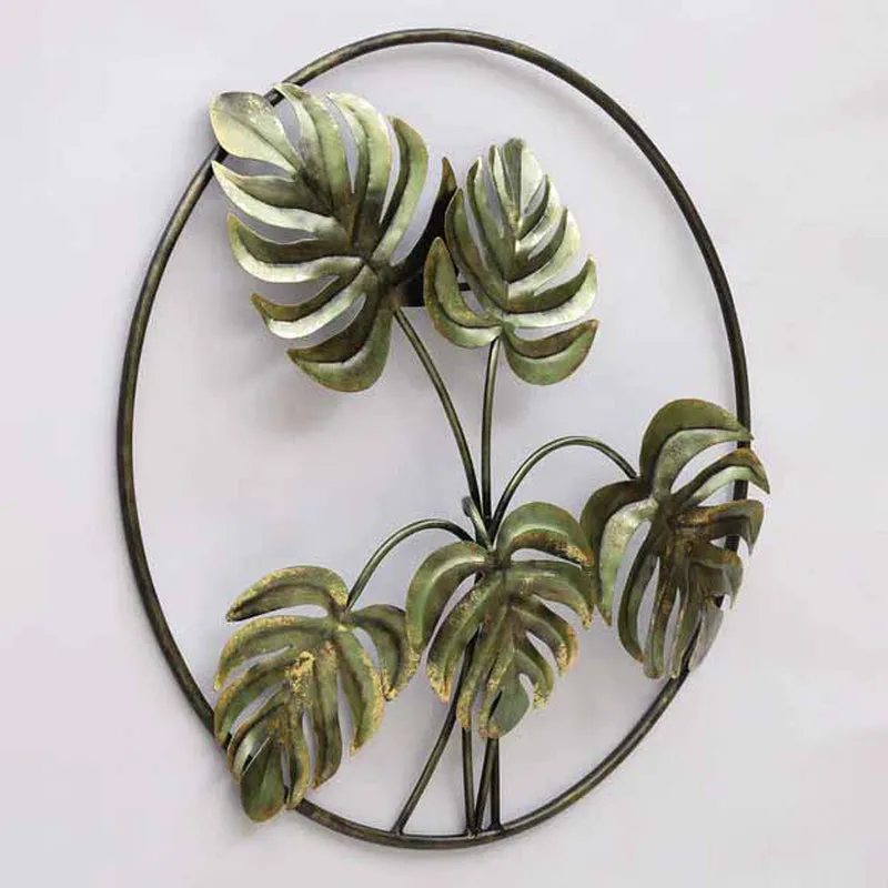Carved Monstera Iron Wall Accent media 4