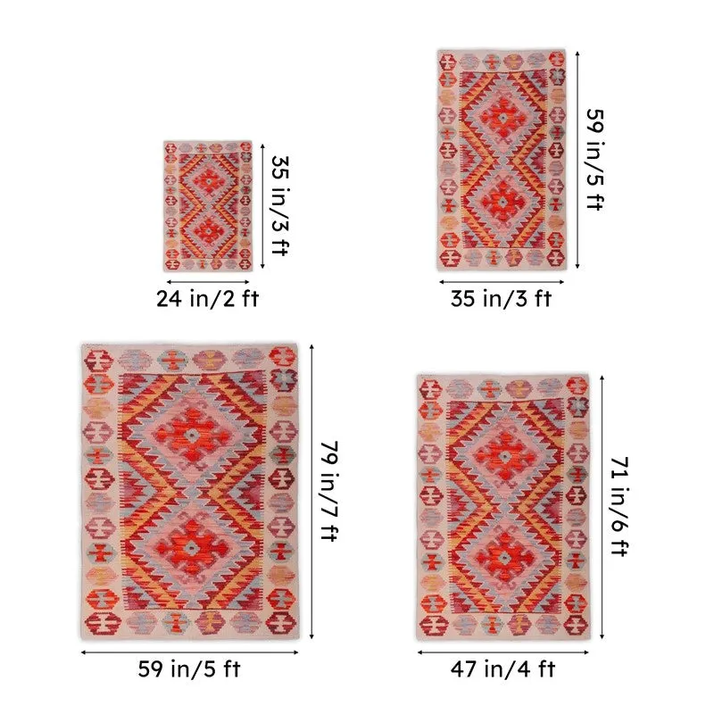 Sharp Angles Cotton Hand Woven Cotton Rug media 10