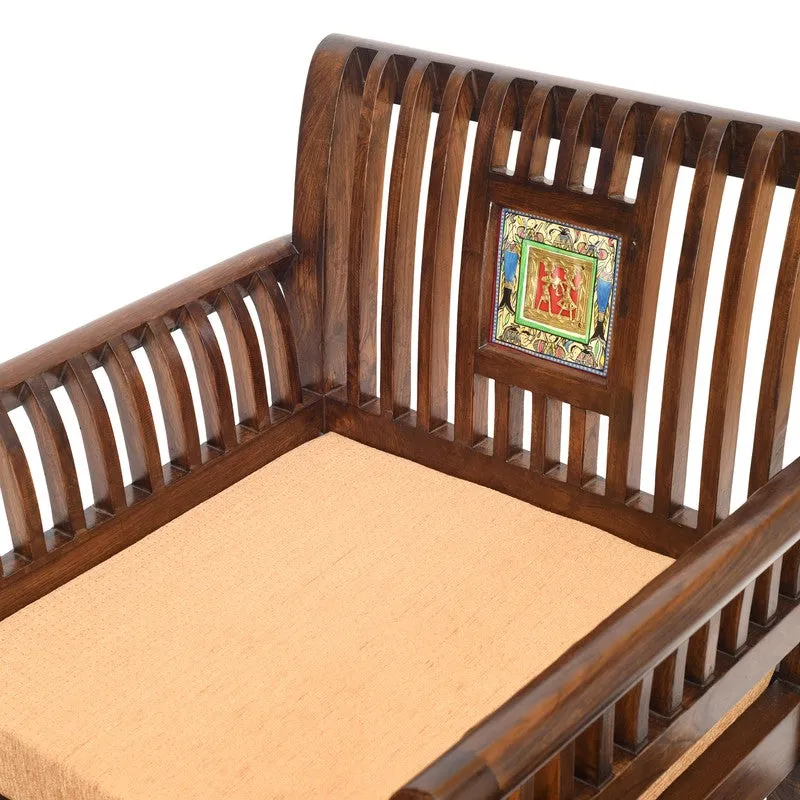 Nyle Teak Wood Accent Chair media 6