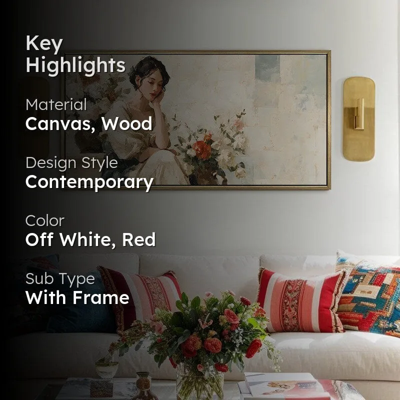 Floral Reverie Canvas Wall Painting With Frame media 2