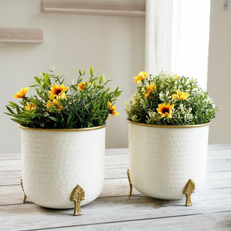 Hallo Metal Hammered Planter - Set Of Two media 3