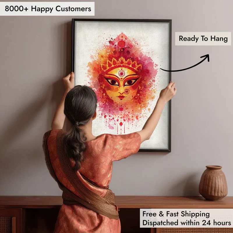 Powerful & Divine Maa Durga Archival Paper Wall Art media 5