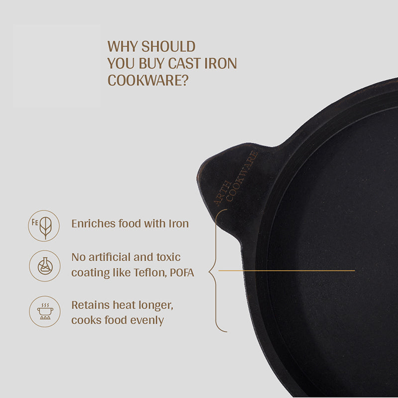 Sear Pro Pre-Seasoned Cast Iron Grill Pan - 9.5 Inch image 3