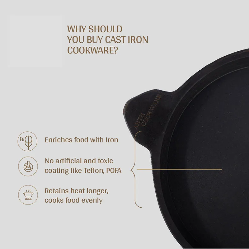 Sear Pro Pre-Seasoned Cast Iron Grill Pan - 9.5 Inch media 3