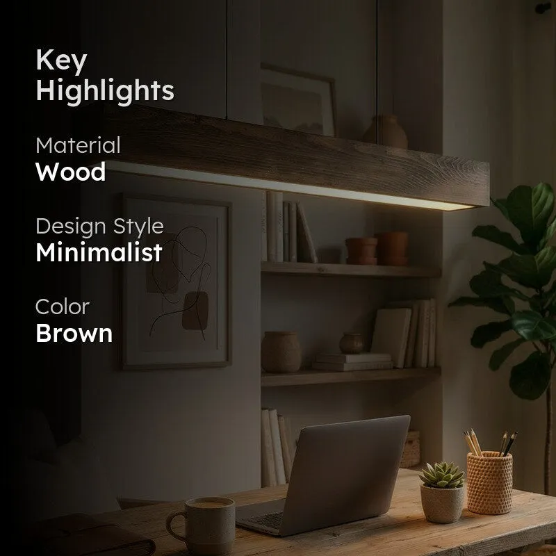 LumaBar Wooden Ceiling Lamp - Brown media 2