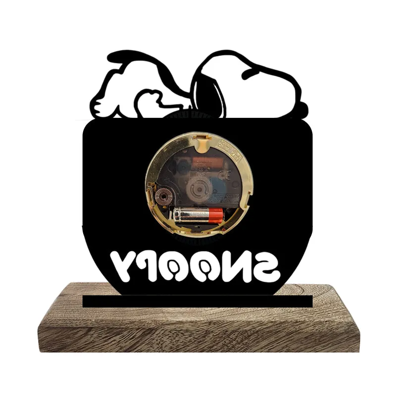 Snoopy Time Analog Table Clock media 3