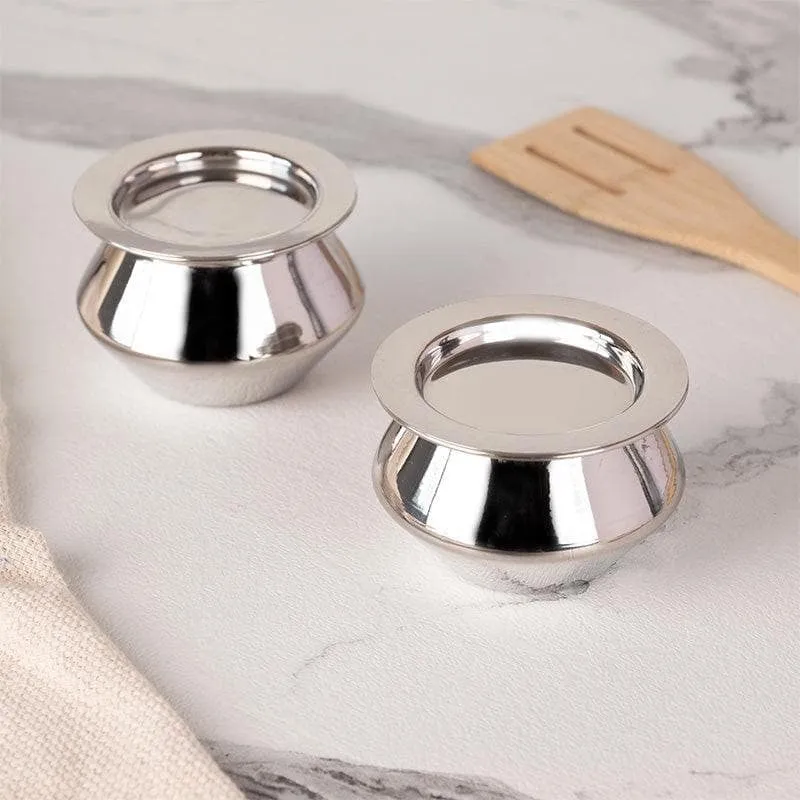 Dritha Handi With Lid - 110 mL / 3 Inches - Set of Two media 1