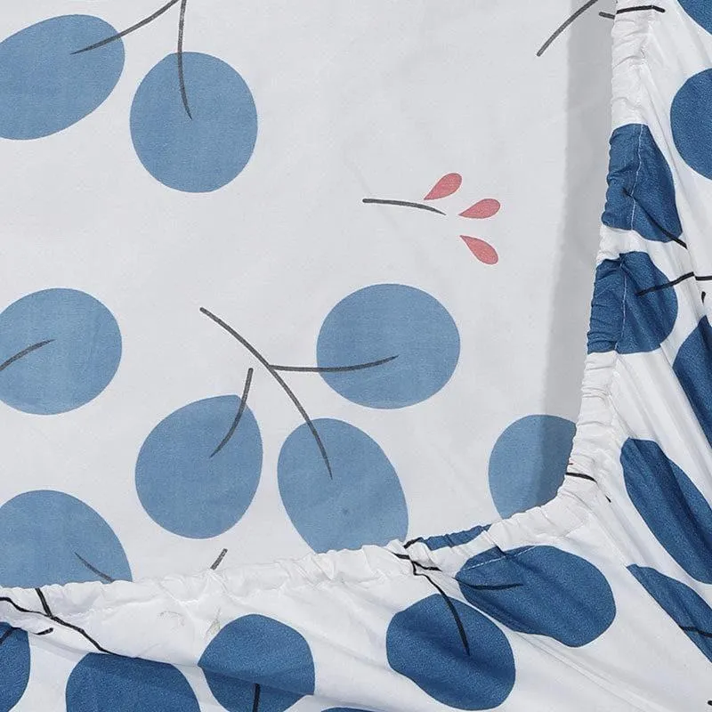 Clara Charm Bedsheet (Blue) - 180 GSM media 4