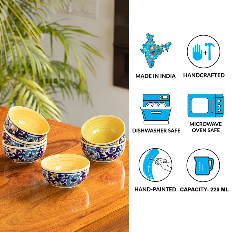 Tulika Ceramic Snack Bowl (220 mL) - Set Of Six media 4