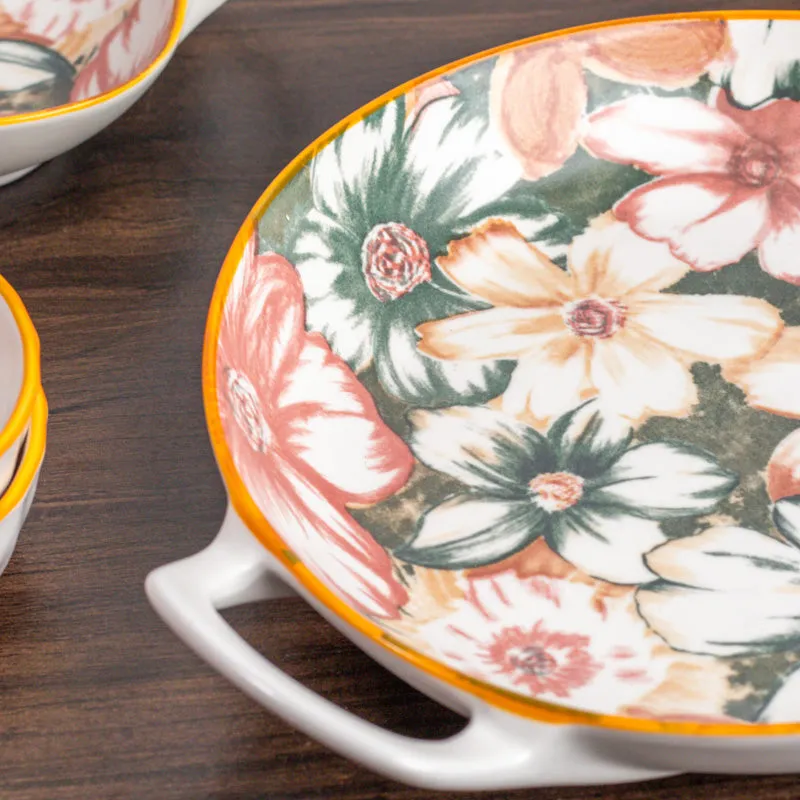 Golden Glow Porcelain Platter - Four Piece Set media 6