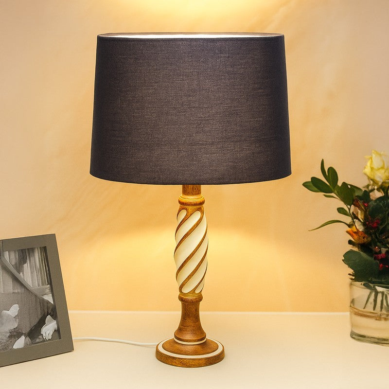 PureGlow Transform Wooden Table Lamp - Black