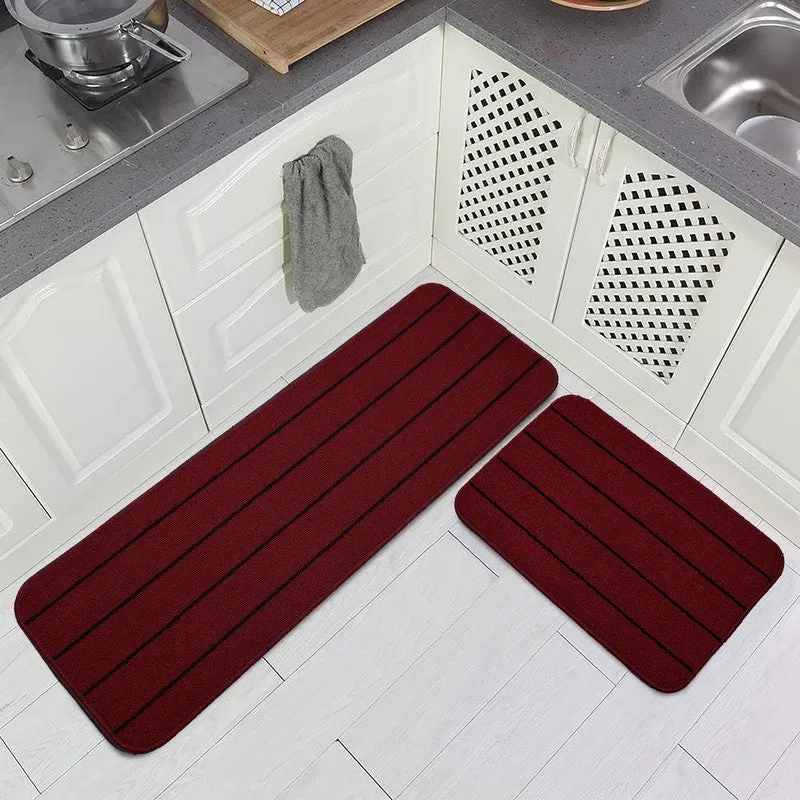 CozyLines Kitchen Floor Mats (Red) - Set of Two media 1