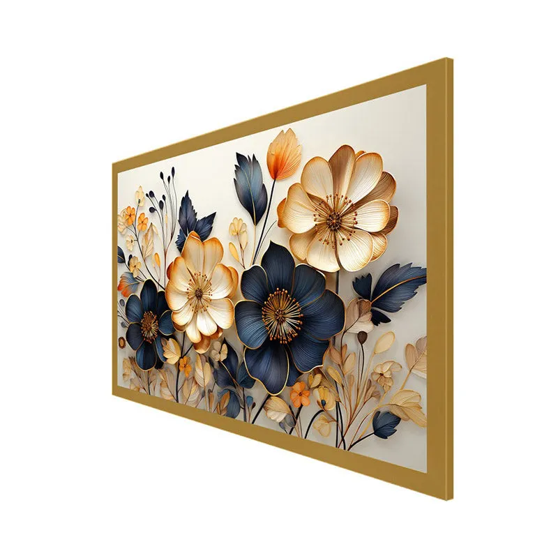 Munica Floral Wall Painting With Frame media 5