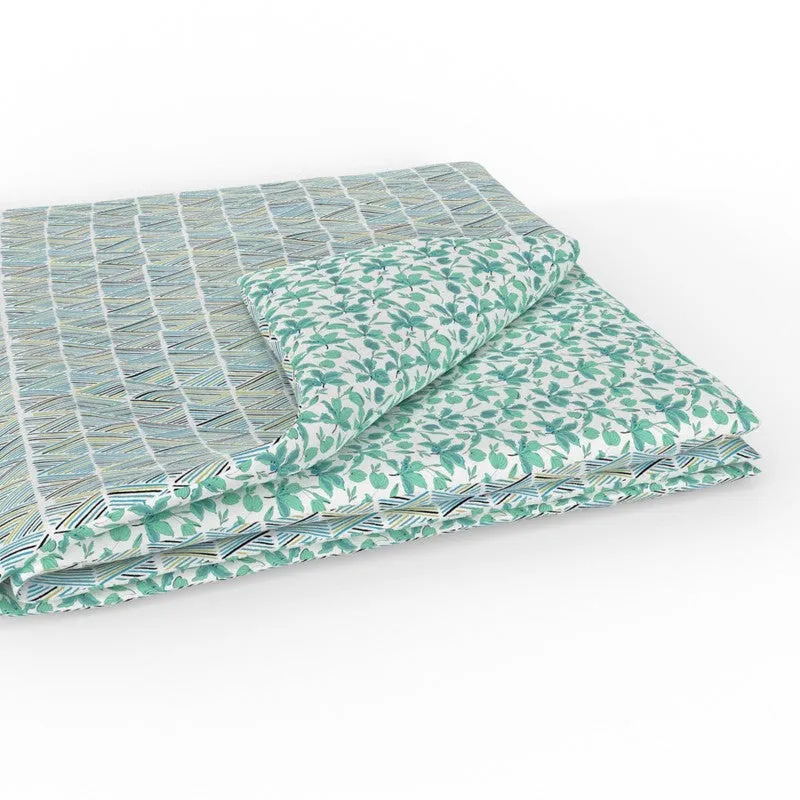 Ylric Cotton Dohar - Blue,Green - 5