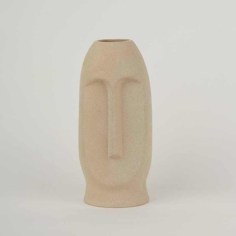The Straight Face Vase - Beige media 3