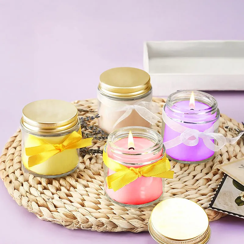 Geode Scented Candle (Lavender/Lemongrass/Coffee/Cinnamon) - Set Of Four media 2