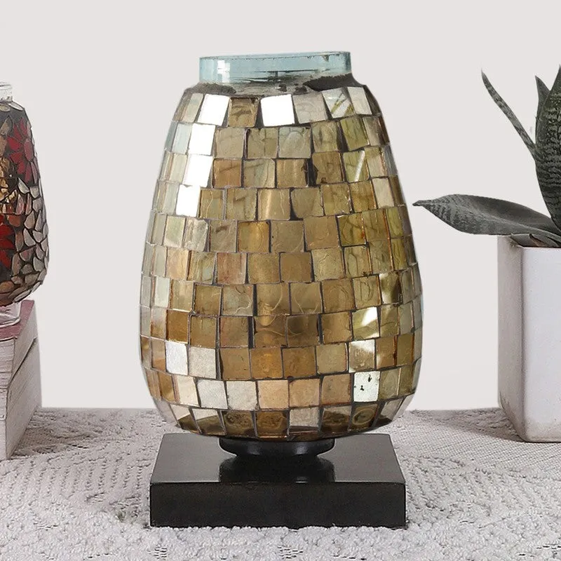 Prismate Mosaic Glass Table Lamp With Wooden Base media 4