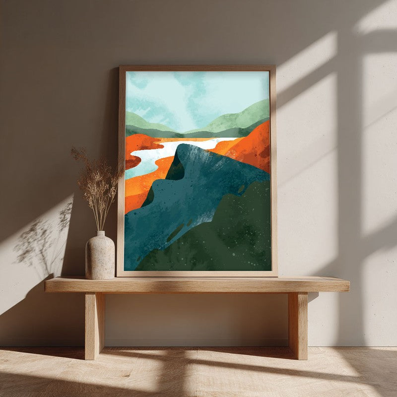 Ethereal Bliss Archival Canvas Wall Art - Natural Brown Frame media 3