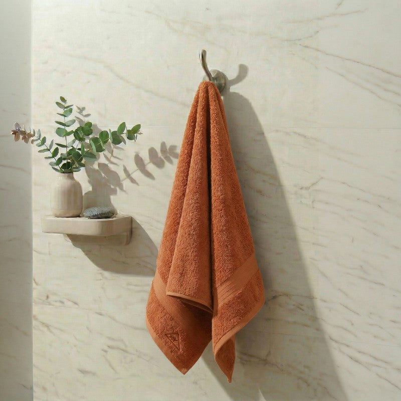 Monte Carlo Soft Mira Pure Cotton Bath Towel - Orange - 60 x 120 cms