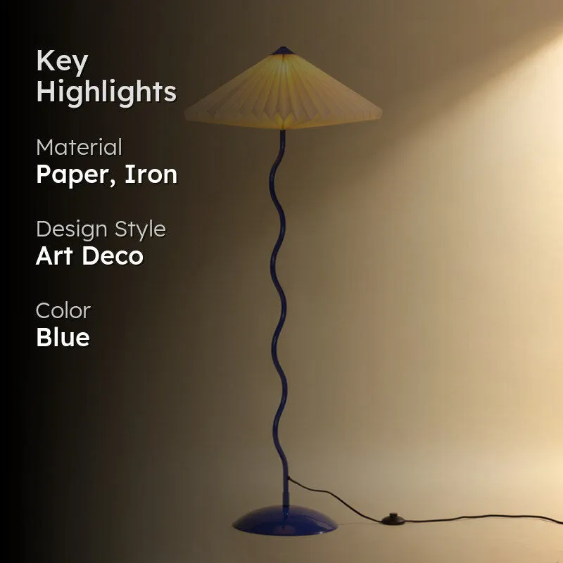 Fig Living Wavy Floor Lamp - Cobalt Blue media 2