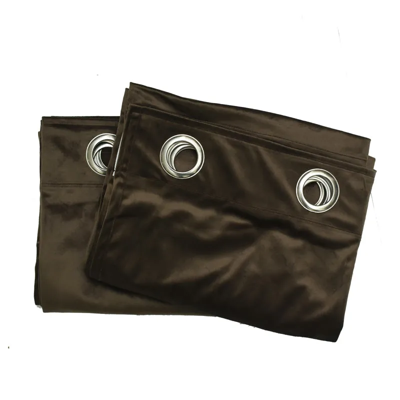 Cisco Solid Curtains (Coffee) - Set Of Two media 5