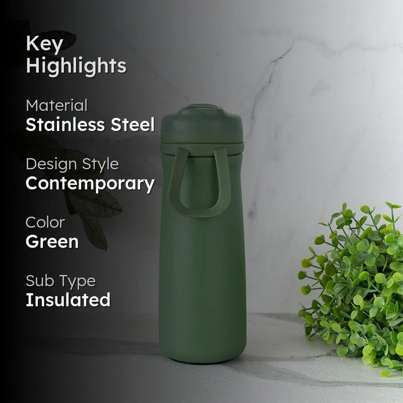 H2O Splash Hot & Cold Thermos Water Bottle (Green) - 600 mL media 2