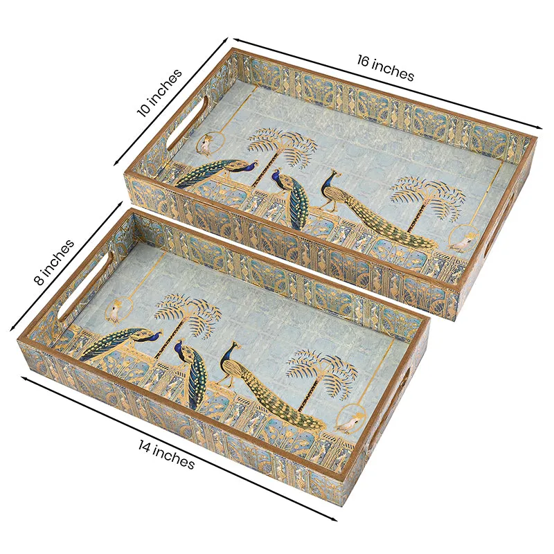 Chitramayi Wood Serving Tray - Set Of Two media 9