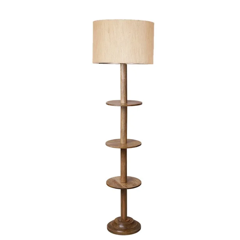 LumiCrate Tower Wooden Floor Lamp - White media 5